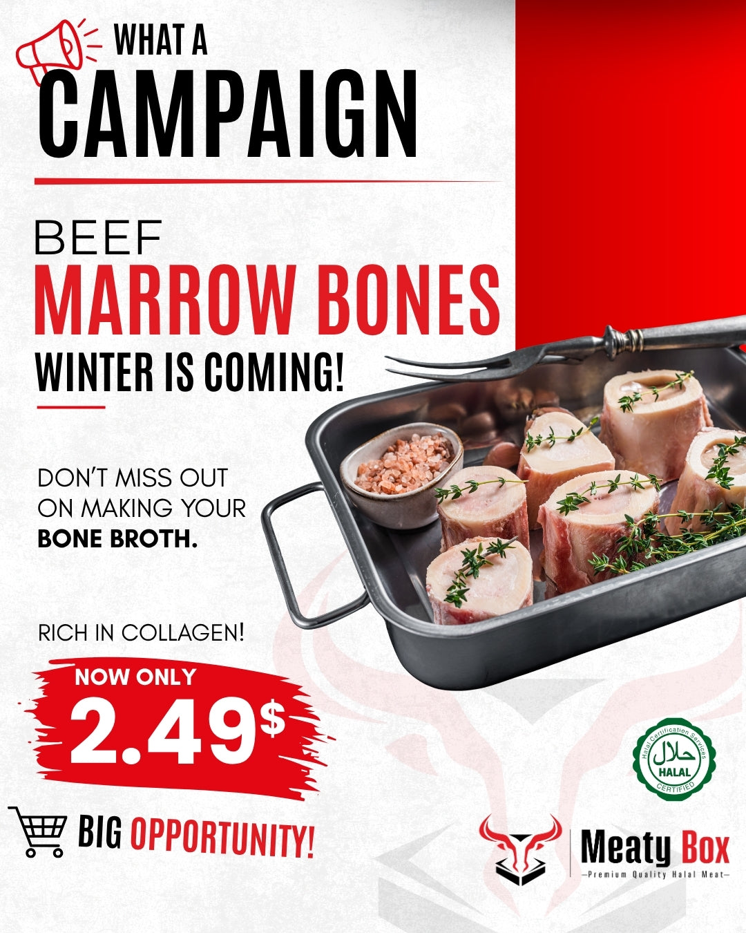 Beef Marrow Bones - special offer $2.49